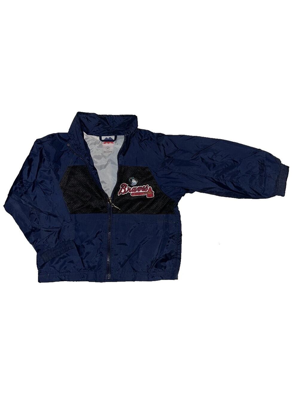 Vintage Atlanta Braves Toddler MLB Performance Windbreaker Jacket - 3T